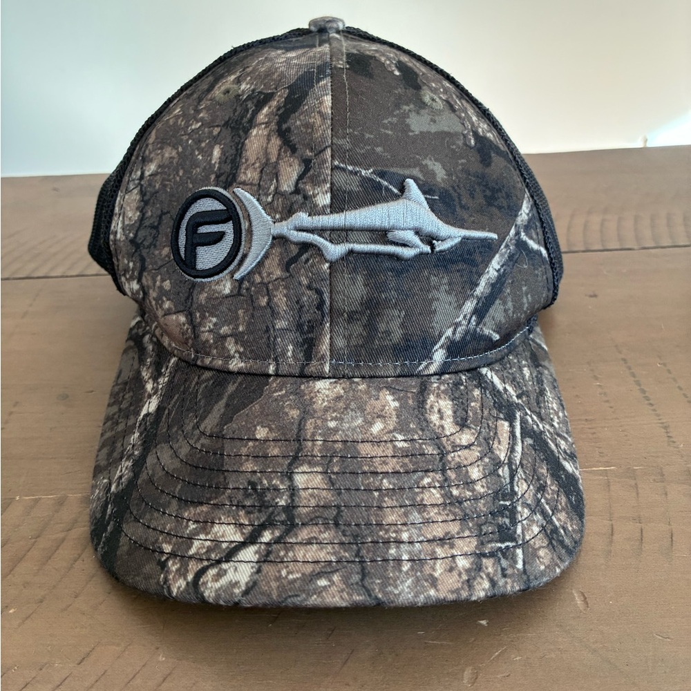 Fathom Offshore Marlin Fishing Trucker Camo SnapBack Hat